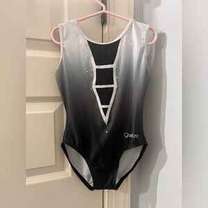 Quatro Sparkly Black and White Kids leotard CM